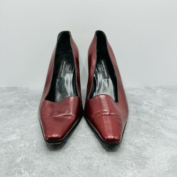 Jean Louis Scherrer Red Pump Heel Size 40 Made in Italy - Picture 2 of 11